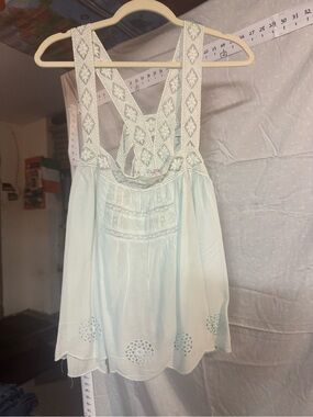 Light Mint Lace-Edged Summer Tank